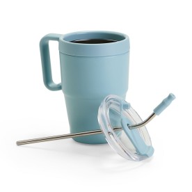 Caneca Térmica Inox com Canudo Personalizada