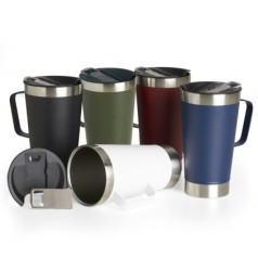 Caneca Térmica de Inox com Abridor Personalizada