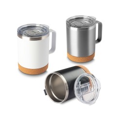 Caneca Térmica de Inox com Cortiça Personalizada