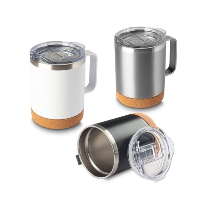 Caneca Térmica de Inox com Cortiça Personalizada