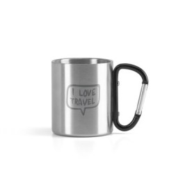 Caneca de Inox com Mosquetão Personalizada