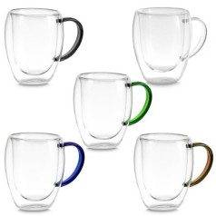 Caneca de Vidro com Parede Dupla Personalizada