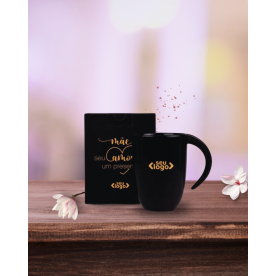 Caneca de Cerâmica Preta Personalizada