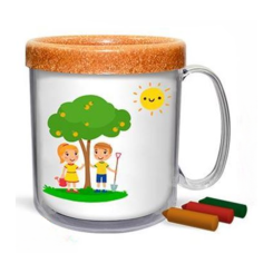 Caneca Térmica Infantil em Fibra de Coco Personalizada