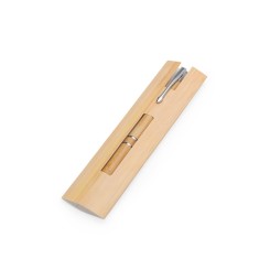 Caneta Ecológica de Bambu com Estojo Personalizada