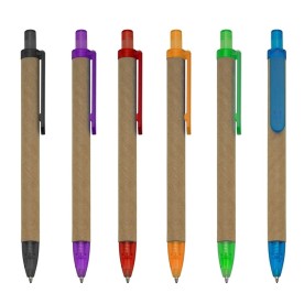 Caneta Ecológica Papelão com Logo Personalizada