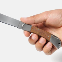 Canivete Inox com Bainha Couro Personalizado