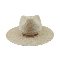 Chapéu de Juta com Couro Personalizado