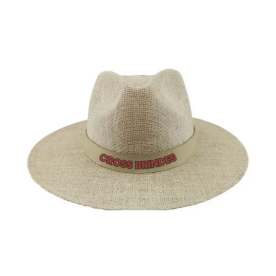 Chapéu de Juta com Couro Personalizado