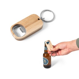 Chaveiro Abridor Bambu e Inox Personalizado