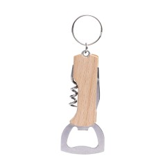 Chaveiro Abridor Multifunções em Madeira Personalizado