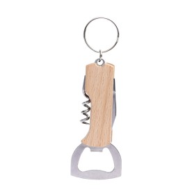 Chaveiro Abridor Multifunções em Madeira Personalizado