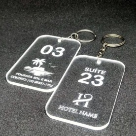 Chaveiro em Acrílico com Argola Personalizado