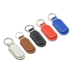 Chaveiro Couro Sintético com Metal Personalizado