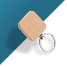 Chaveiro Madeira Quadrado Personalizado