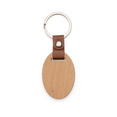 Chaveiro Madeira e Couro Sintético Personalizado