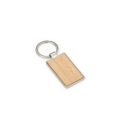 Chaveiro Retangular de Bambu Personalizado
