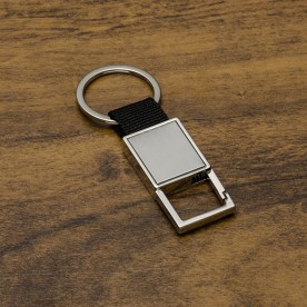 Chaveiro Mosquetão de Metal com Alça Personalizado