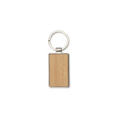 Chaveiro Retangular de Bambu Personalizado