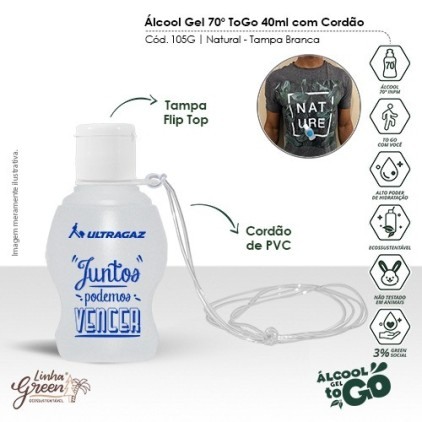 Chaveiro Tubo com Álcool Gel Personalizado