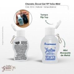 Chaveiro Tubo com Álcool Gel Personalizado