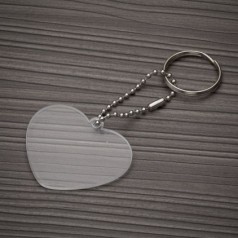 Chaveiro de Coração em Plástico Personalizado