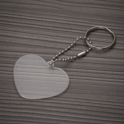 Chaveiro de Coração em Plástico Personalizado