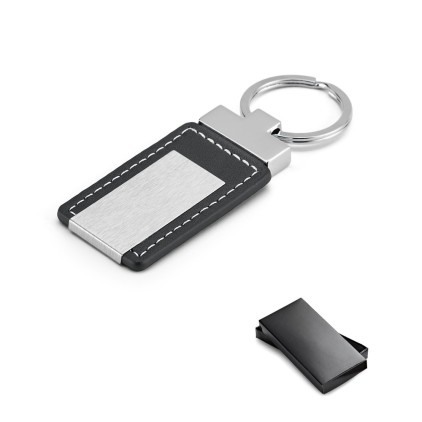 Chaveiro de Couro Sintético e Metal Personalizado