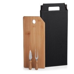 Kit para Queijo Bambu e Inox Personalizado