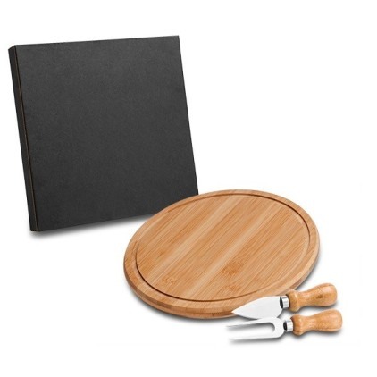Kit para Queijo Bambu e Inox Personalizado