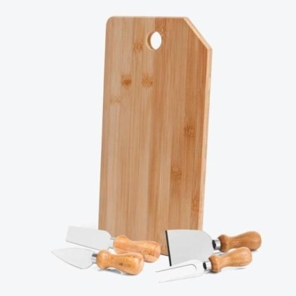 Kit para Queijo em Bambu Personalizado