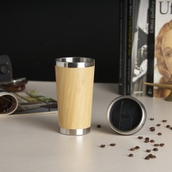 Copo Bambu com Inox Personalizado