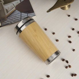 Copo Bambu com Inox Personalizado