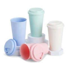 Copo Fibra de Bambu 450ml com Tampa Personalizado