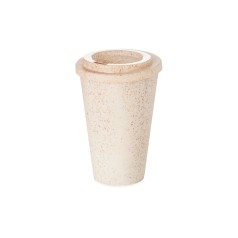 Copo Fibra de Madeira com Tampa Personalizado