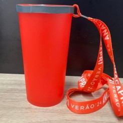 Copo Flexivel Plástico com Cordão Personalizado