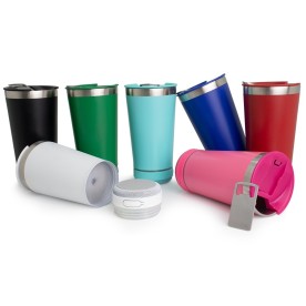 Copo Térmico de Inox com Caixa de Som Personalizado