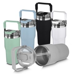Copo Térmico de Inox com Canudo Personalizado