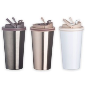 Copo de Metal com Tampa Personalizado