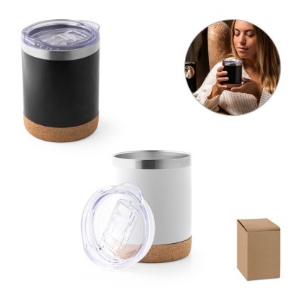 Copo de Viagem Térmico de Inox e Cortiça Personalizado