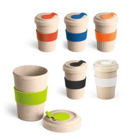 Copo de Viagem em Fibra de Bambu Personalizado