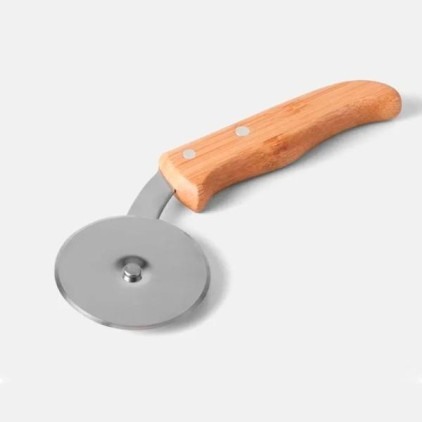Cortador de Pizza em Madeira/Inox Personalizado
