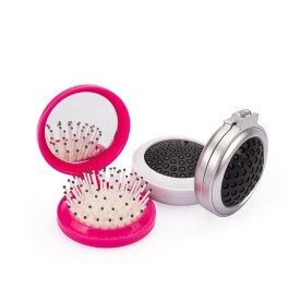 Escova de Bolso Redonda c/ Espelho Personalizada