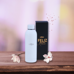 Garrafa Térmica 500ml Inox Branca Personalizada