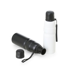 Garrafa Inox 800ml com Tampa Plástica e Cordão Personalizada