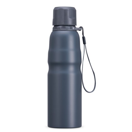 Garrafa Inox 800ml com Tampa Plástica e Cordão Personalizada