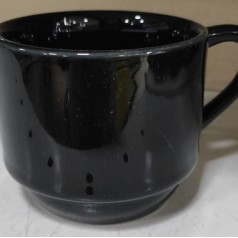 Xícara de Porcelana Preta Personalizada