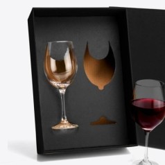 Jogo com 2 Taças de Vidro para Vinho Personalizado