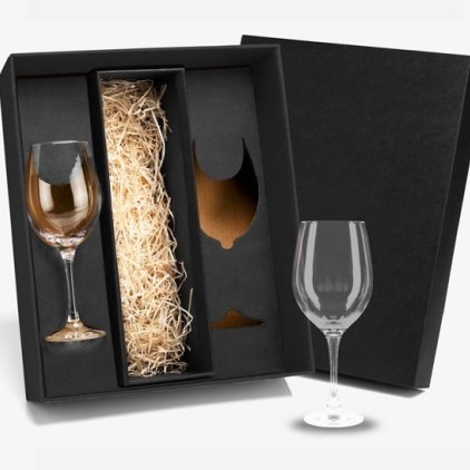 Jogo com 2 Taças para Vinho e Espaço para Garrafa