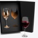 Jogo com 2 Taças de Vidro para Vinho Personalizado